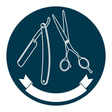 Kuaför Dükkanı logo şablonu.