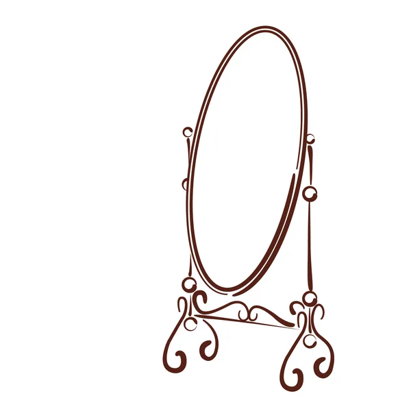 Stående spegel illustration. — Stock vektor