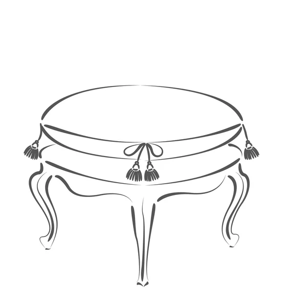 Sketched stool banquette — Stok Foto