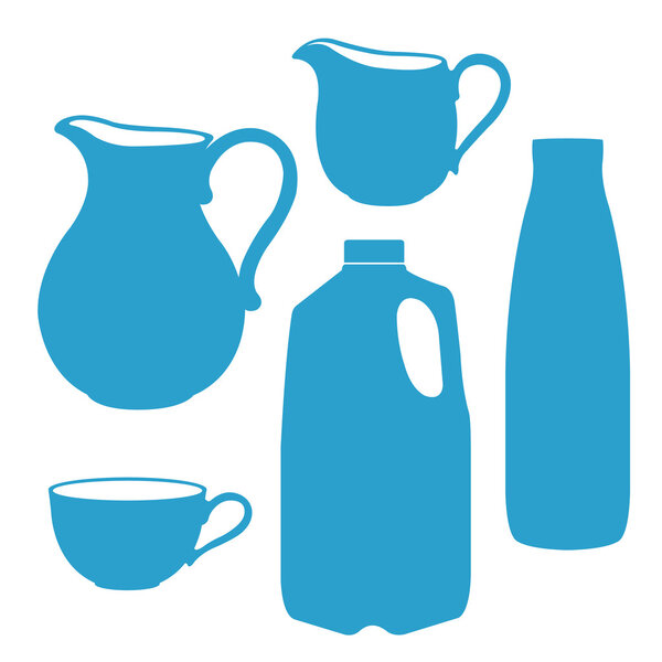 Milk bottle, pitcher, jug, canister.
