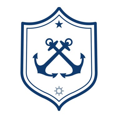 Deniz etiket. Tutturucu simgesini.