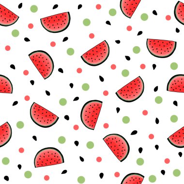 Sorunsuz elle çizilmiş karpuz desen