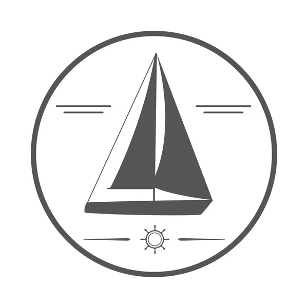 Label nautique. Icône de bateau — Photo