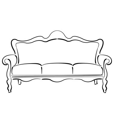 Kabataslak kanepe koltuk. Kanepe kroki çizim.