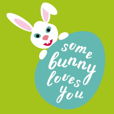 Bazı tavşan seni seviyor. Paskalya yazı.