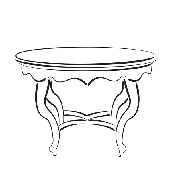 Table esquissée. Illustration de croquis . — Image vectorielle