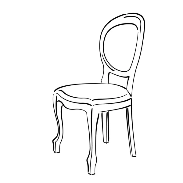 Sedia vintage schizzo. Illustrazione sedia . — Vettoriale Stock