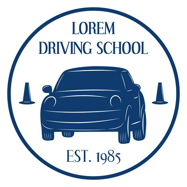 Modelo de logotipo da escola de condução. Elemento de projeto . —  Vetores de Stock