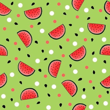 Sorunsuz elle çizilmiş karpuz desen