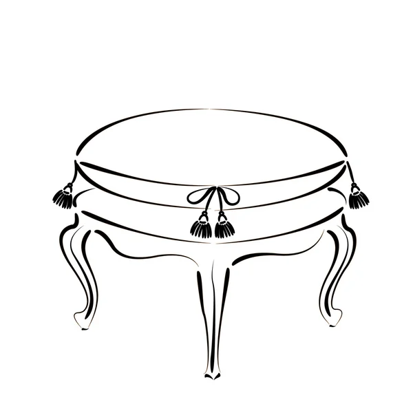 Elegantní načrtnuté stolice chodníku. — Stockový vektor