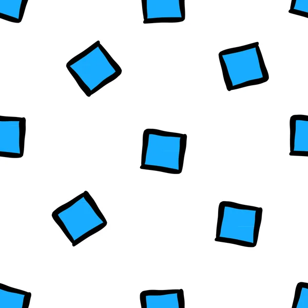 Cute seamless pattern with blue cubes — ストックベクタ