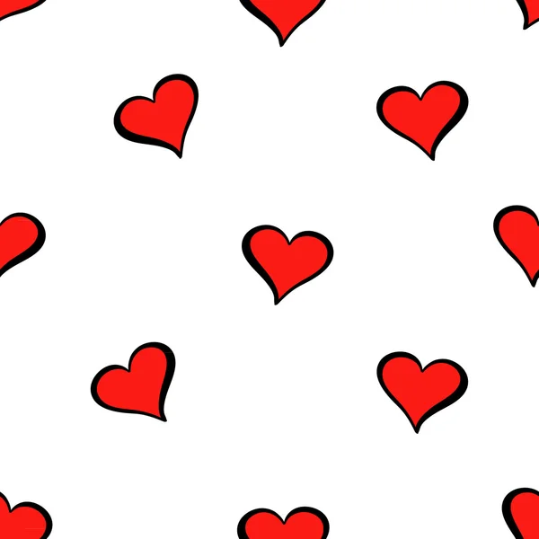 Cute valentine s seamless pattern with hearts — Διανυσματικό Αρχείο