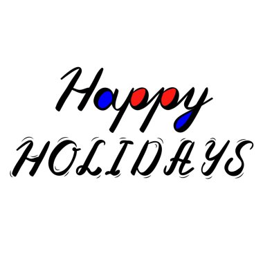 Mutlu tatiller el fırça yazı yapımı