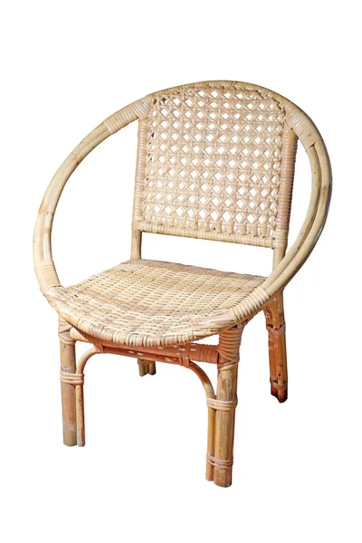 Krzesło rattan izolować na białym tle — Zdjęcie stockowe
