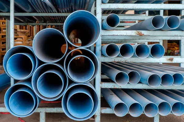 Dusty blue pipe pvc — Stock Photo, Image