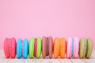 güzel ve renkli Fransızca macaroons