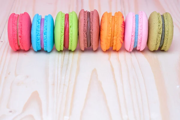 Macarons français doux et colorés — Photo