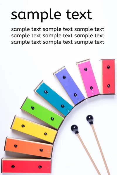 Colorful xylophone isolated on white background. — Stock Photo, Image