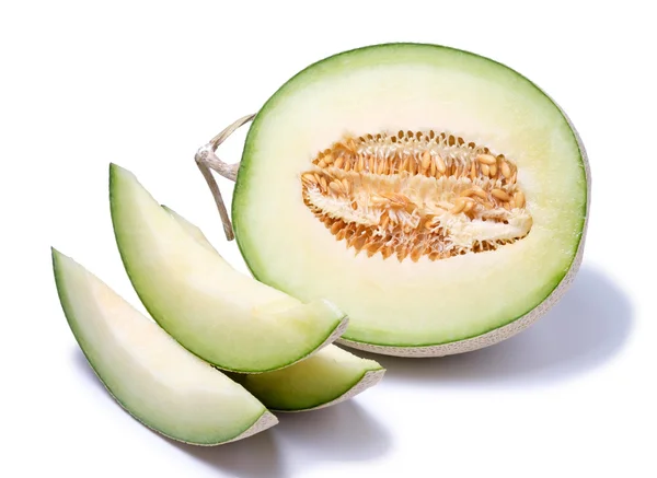Melon izolowany na białym tle. Obrazy Stockowe bez tantiem