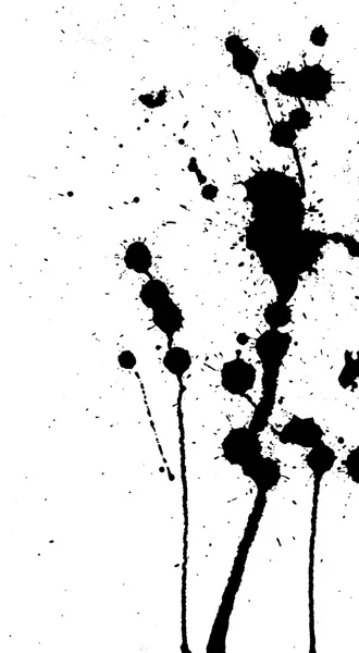 Encre éclaboussures, traits et taches de fond. De la peinture éclaboussée. Des taches noires sur blanc. Illustration vectorielle abstraite Modèle de Grunge . — Image vectorielle