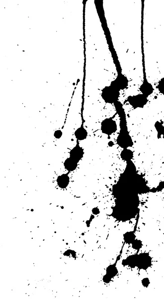 Inkt splash, beroertes en vlekken achtergrond. Verf splatter. Zwarte blots op wit. Abstracte vector illustratie. Grunge sjabloon. — Stockvector