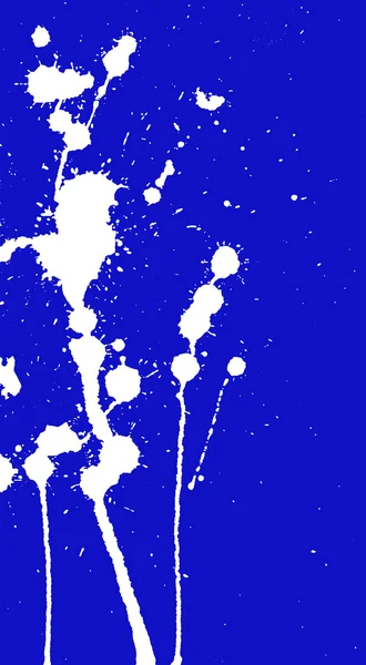 Salpicaduras de tinta, manchas, golpes y manchas. Pintar fondo de salpicadura. Ilustración vectorial azul y blanco. Plantilla grunge abstracta . — Vector de stock