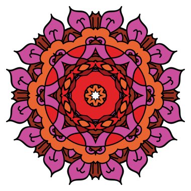 Parlak mor vektör mandala