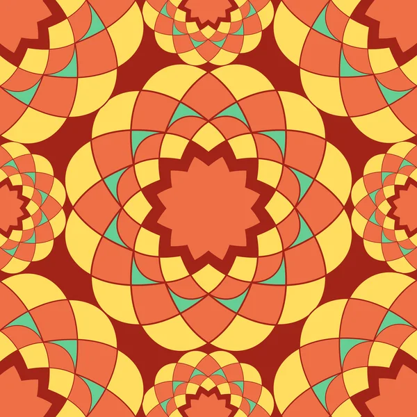 Mosaico redondo naranja — Vector de stock