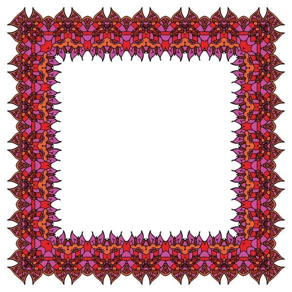 Vector ornamental colorful frame — Stock Vector