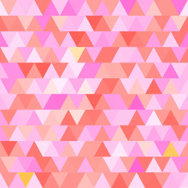 Pink vector seamless pattern with triangles. Abstract background. — Stock Vector