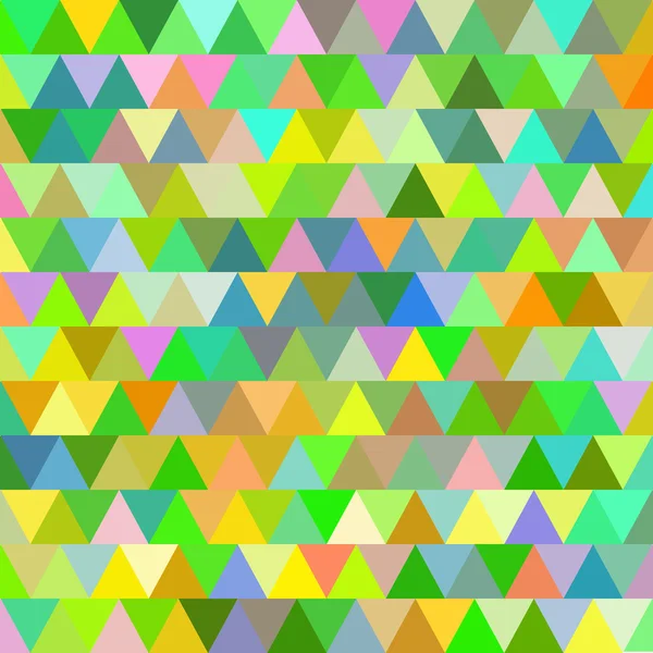 Green and yellow vector seamless pattern with triangles. Abstract background. — Stock Vector