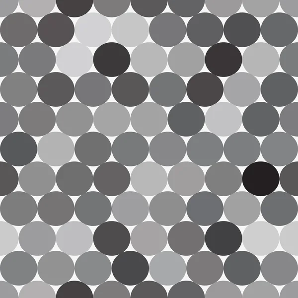 Gris patrón inconsútil vector monocromo con círculos. Fondo geométrico abstracto . — Vector de stock