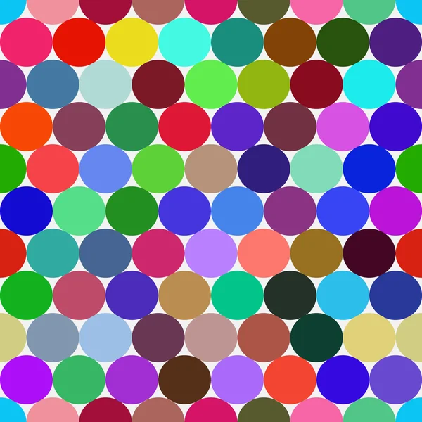 Helle bunte Vektor nahtlose Muster mit Kreisen. abstrakter geometrischer Hintergrund. — Stockvektor