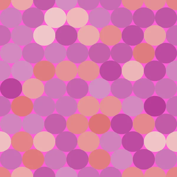 Μοβ, ροζ και πορτοκαλί διάνυσμα χωρίς ραφή πρότυπο με κύκλους. Αφηρημένη γεωμετρικού υποβάθρου. — Διανυσματικό Αρχείο
