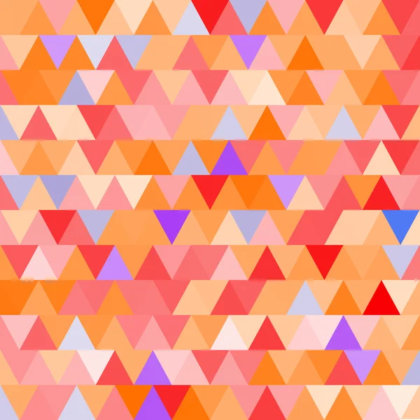 Orange vector seamless pattern with triangles. Abstract background. — Stock Vector