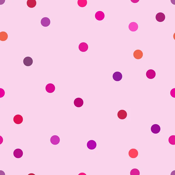 Petits cercles aux couleurs rose et violet. Joli pois. Modèle sans couture vectoriel . — Image vectorielle