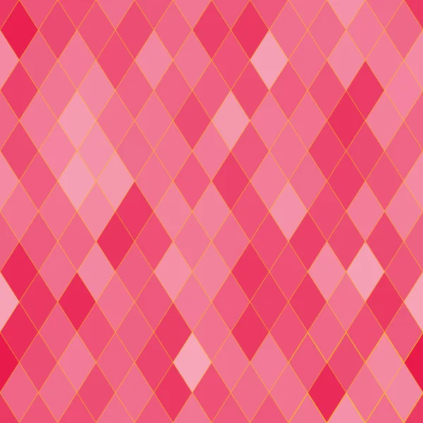 Vector seamless pattern with rhombs. Abstract bright pink texture. Geometrical background. Monochrome backdrop. — Stock Vector