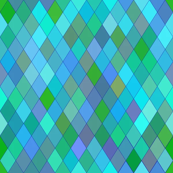 Vector seamless pattern with rhombs. Abstract blue texture. Geometrical background. Cold colors. — Stok Vektör