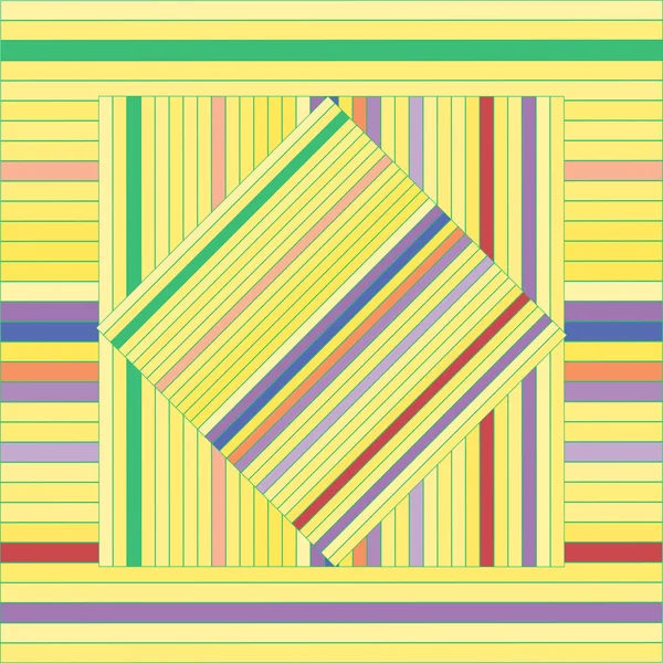 Vektormønster med forede firkanter. Abstrakt gul tekstur. Geometrisk bakgrunn. Monokrom bakteppe. Modell for halen . – stockvektor