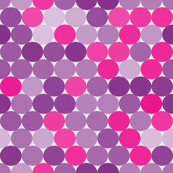 Leuchtend rosa und lila Vektor nahtlose Muster mit Kreisen. abstrakter geometrischer Hintergrund. — Stockvektor