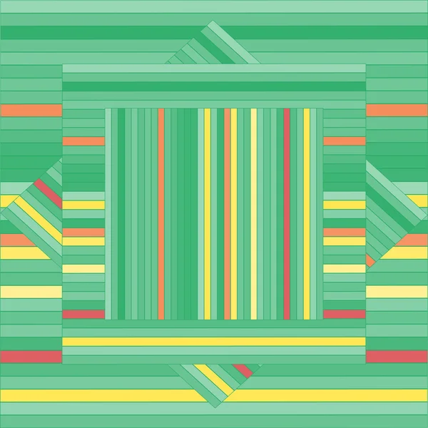 Vektormønster med forede firkanter. Abstrakt grønn tekstur. Geometrisk bakgrunn. Monokrom bakteppe. Modell for halen . – stockvektor