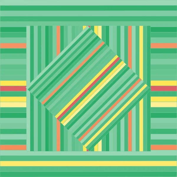Vektormønster med forede firkanter. Abstrakt grønn tekstur. Geometrisk bakgrunn. Monokrom bakteppe. Modell for halen . – stockvektor
