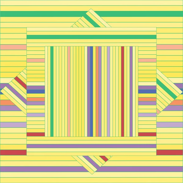 Vektormønster med forede firkanter. Abstrakt gul tekstur. Geometrisk bakgrunn. Monokrom bakteppe. Modell for halen . – stockvektor
