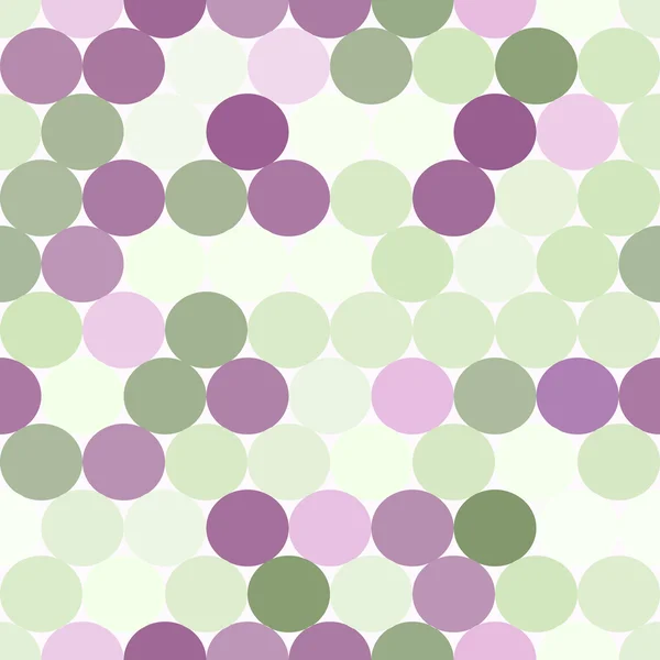 Patrón sin costura vector verde pálido y púrpura con círculos. Fondo geométrico abstracto . — Vector de stock