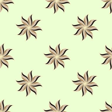 Stilize anasonu seamless modeli. Açık renkli. Soyut doku. Vektör çizim.