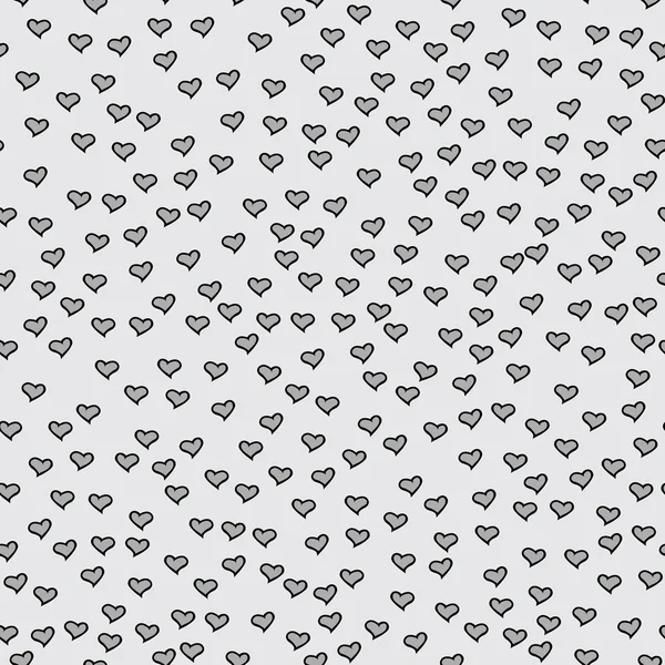 Romantic seamless pattern with tiny hearts. Abstract repeating. Cute backdrop. Light gray background. Template for Valentine's, Mother's Day, wedding, scrapbook, surface textures. Vector illustration. — Stockový vektor