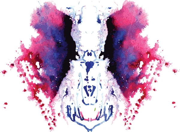 Aquarela simétrica rorschach blot —  Vetores de Stock