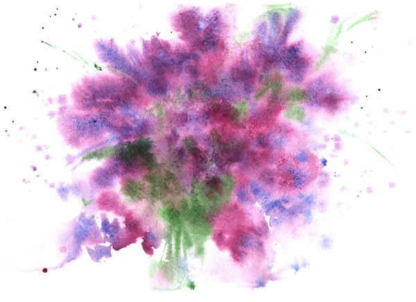 Aquarela fundo abstrato, lilás-roxo, com pequeno patch — Fotografia de Stock