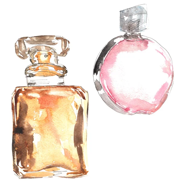 Watercolor hand-drawn sketch - a refined perfume — Stock Photo, Image