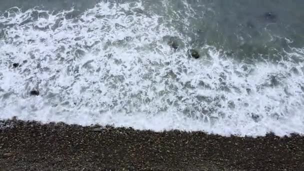 Піниста Хвиля Текстура Води Морський Пейзаж — стокове відео